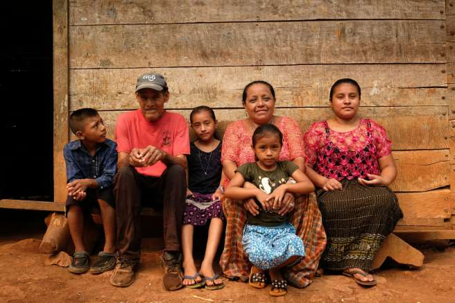 Aurelia with her family in Guatamala