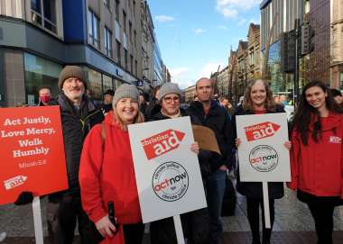 Christian Aid Ireland attends COP26 rally in Belfast